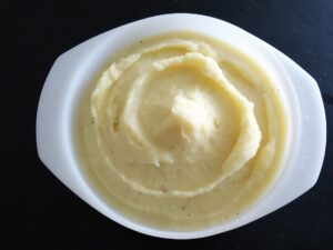 Container of mashed potato