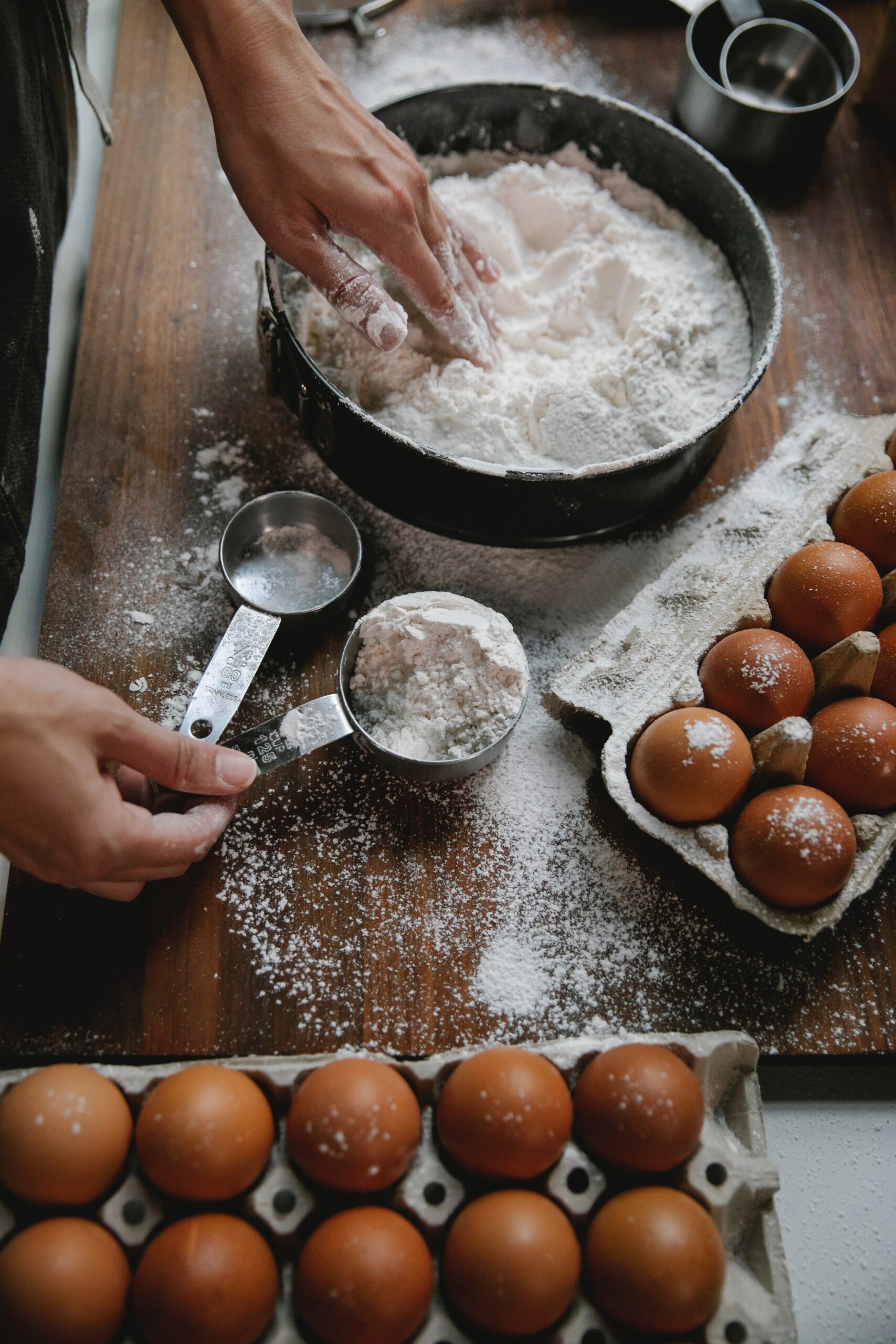 eggs and flour